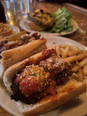 Eggplant "Meat Balls" & Meat Loaf Sandiwch in the back ~ $13/each!