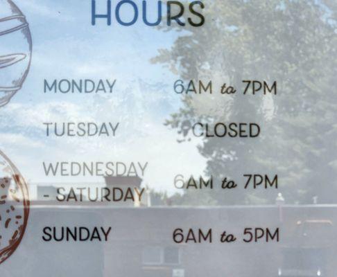 Must be summer hours