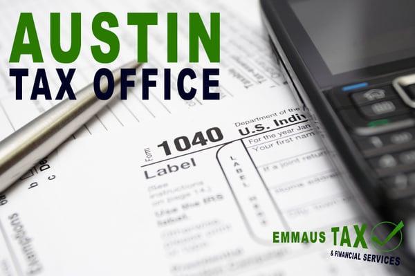 Tax office in Austin, Texas, Emmaus Tax & Financial Services.