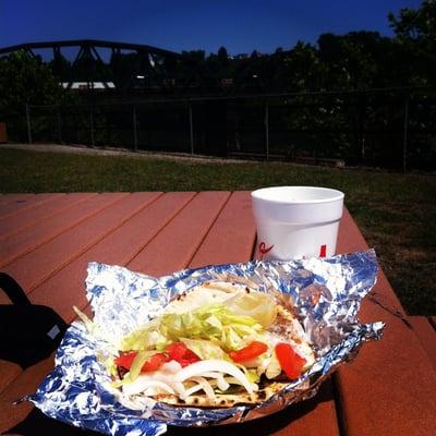 Gyros from @pitaland at the Rivers of Steel Heritage Market Sundays 10-2!