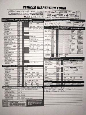 A copy of the inspection checklist I received.
 
 Paul 777's mechanic quickly identified maintenance flaws that totaled up to $2,000!