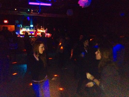 The dance floor is hoppin with energized people!