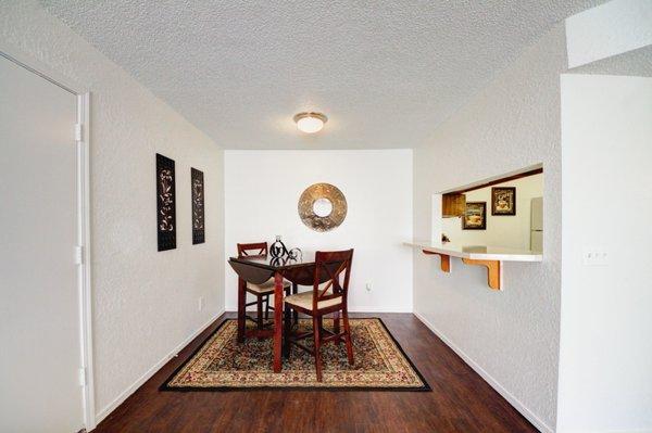 Dining area at the Woodrun Village apartments in Yukon, Oklahoma.