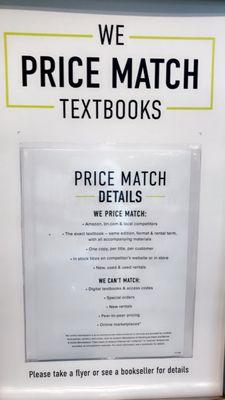 Price match details