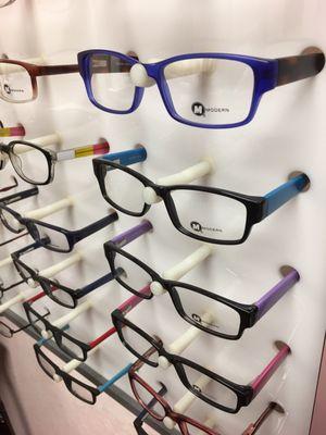 Modern Optical frames, covered by nearly any insurance including medi-cal.