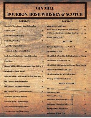 AWESOME BOURBON LIST!