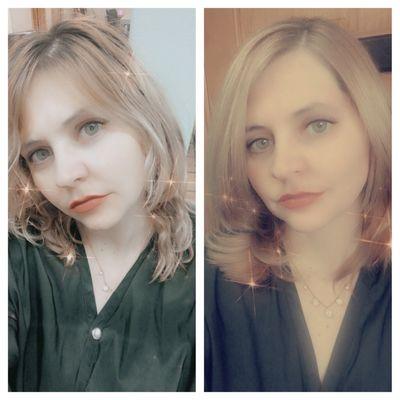 My hair before and after