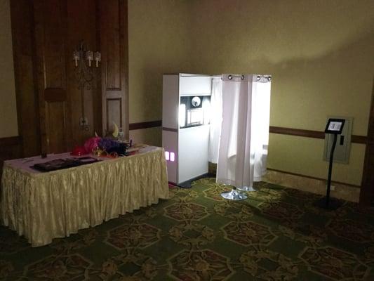 Photobooth with props, scrapbook and ipad kiosk at the Larkfield.