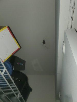 Hole in ceiling