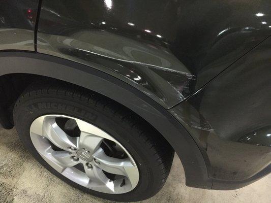 Damage done to my wife's vehicle. They are now refusing to fully compensate my wife for the damages they caused.