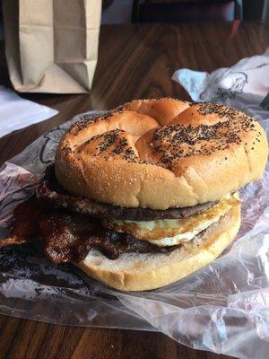 Breakfast burger