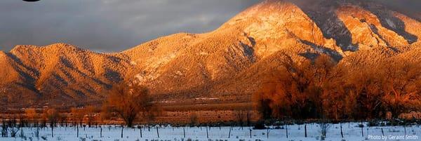 Taos Mountain at sunset. Glorious!