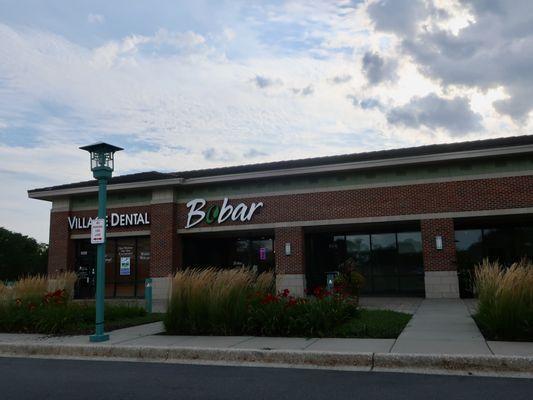 Strip mall storefront.