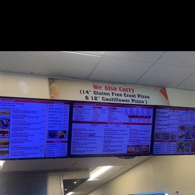 Partial menu