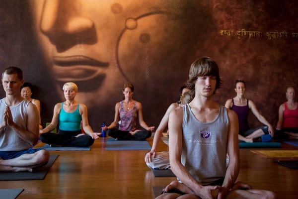 We offer Meditation and Yoga at Samadhi.