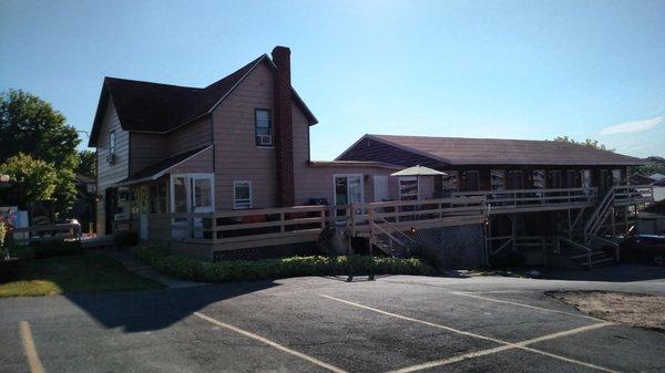 House with chimney is was our 3 bedroom