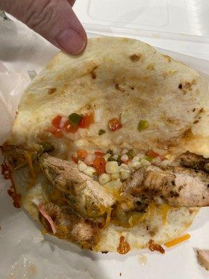 So this was some kind of $13 chicken taco.'