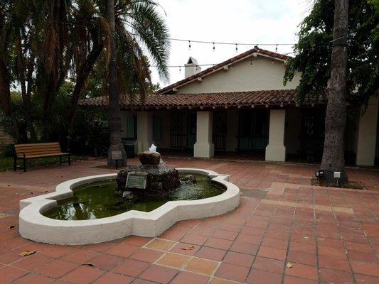 Courtyard fountain.