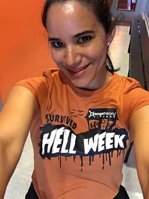 Got my I survived hell week shirt! Yaaaaaas!!!