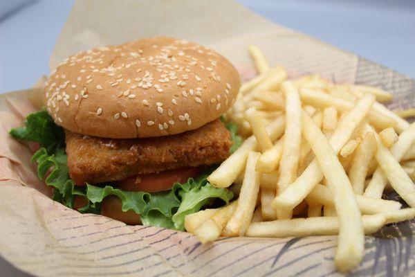 Fish Burger with Fried