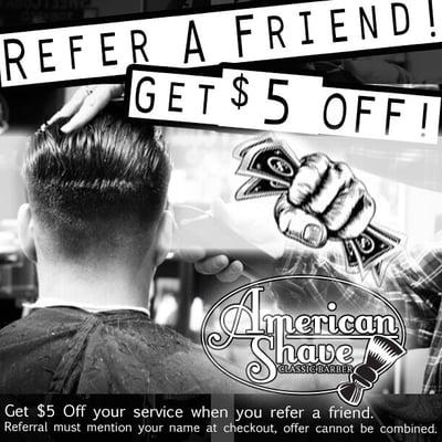 Refer a friend and get $5 off your next service!