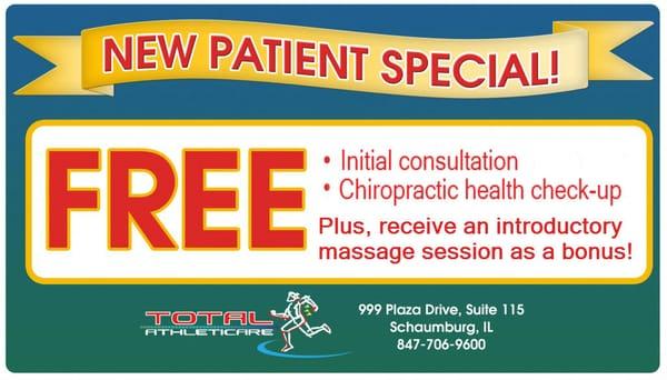 Take advantage of our New Patient Special - call us at 847-706-9600 for more details!