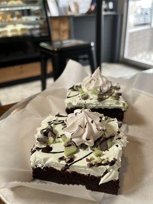 Mint chocolate brownies - SO GOOD