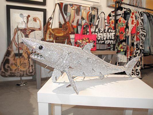 Swarovski crystal Shark by Kevin McHugh. Available for purchase.