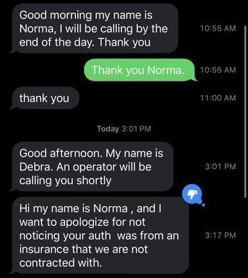 Evidence from Norma, proving she did not read the documents she herself requested.