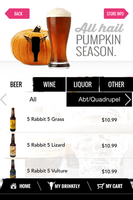 Rayan's beer inventory on the Drinkfly app.