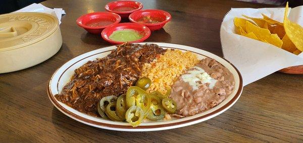 Chicken Mole lunch platter, $9.99