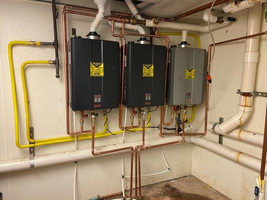 commercial tankless install