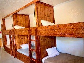 Hunting Lodges sleep 6 people with large bathroom and full Kitchen.