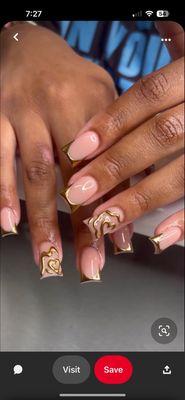 This is a picture of the nail inspiration I showed her