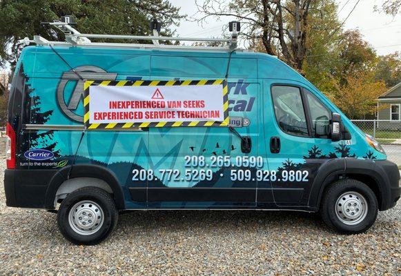 We're looking for experienced service technicians. Bonus, you get a new van!