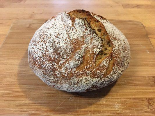 Made this rustic boule from hard white flour. Great crust.