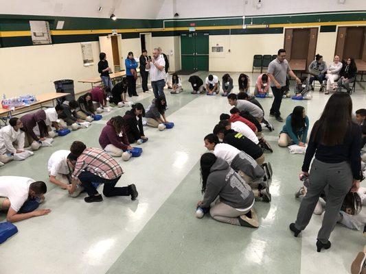 CPR Training at a local school