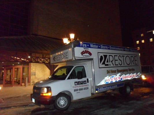 Fire, Water, Storm and bio/trauma Emergency Service/Restoration 24 hours a day, 365 days a year. 24Restore.com