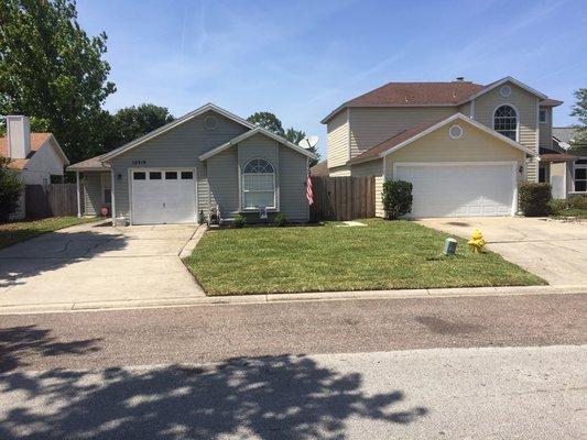 Front yard renovation including replacing grass/mulch & addition of azaleas & pavers