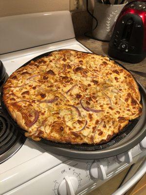 Buffalo Chicken Pizza cooked!