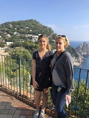 My wife and daughter in Italy