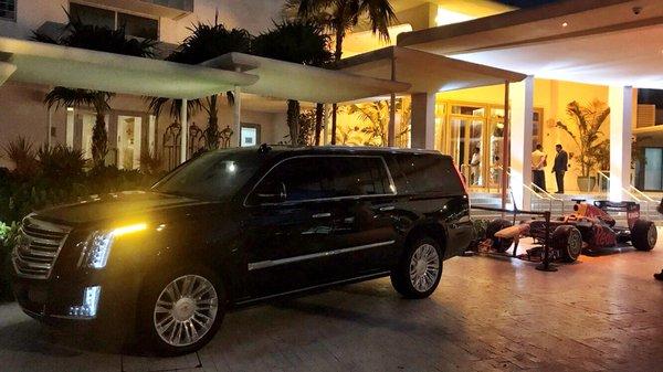 Escalade Limo Service Out For NASCAR Event @ Faena Hotel South Beach