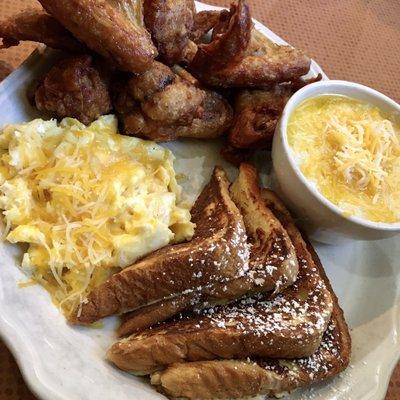 French toast w/ wings (includes 2 eggs)