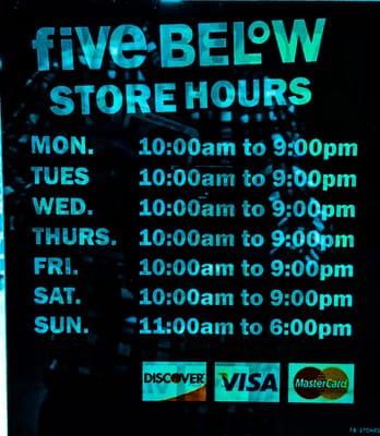 Store hours