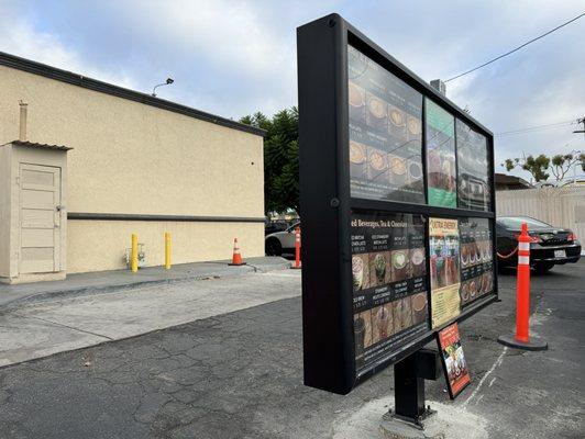 Drive thru sign moved