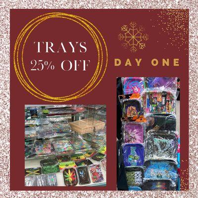 12 DAYS OF CHRISTMAS DAY 1  TRAYS 25% OFF