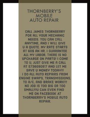 Thornberrys Mobile Auto Repair