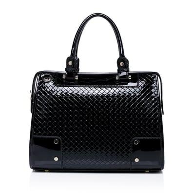 black leather handbag from Vicenzo Leather hoston