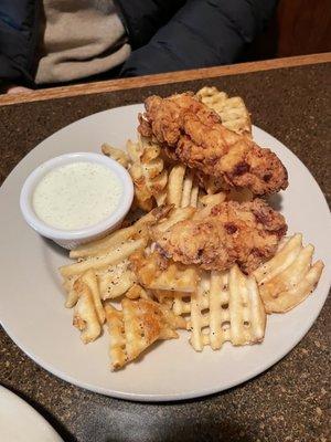 Chicken strips and fries