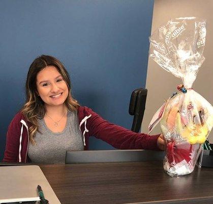 Celebrating the Receptionist, Ivette for Employee Appreciation Day